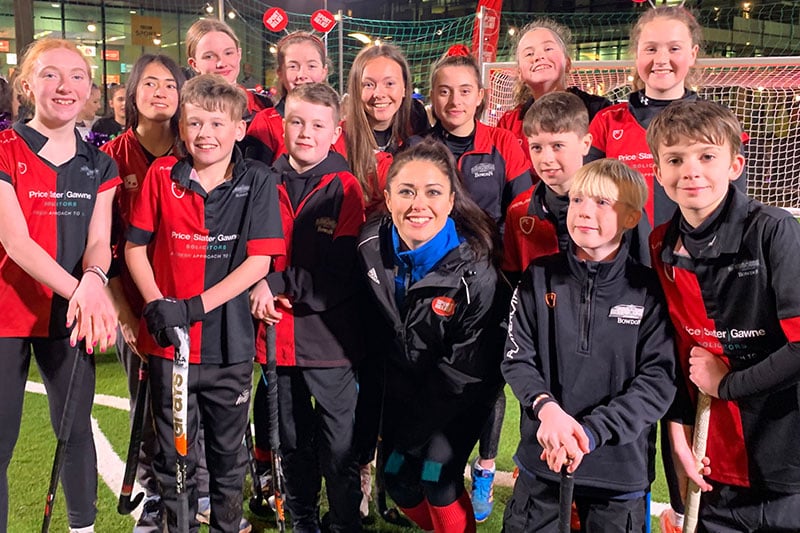 Bowdon Juniors join Olympic Gold Medalist, Sam Quek in Sport Relief